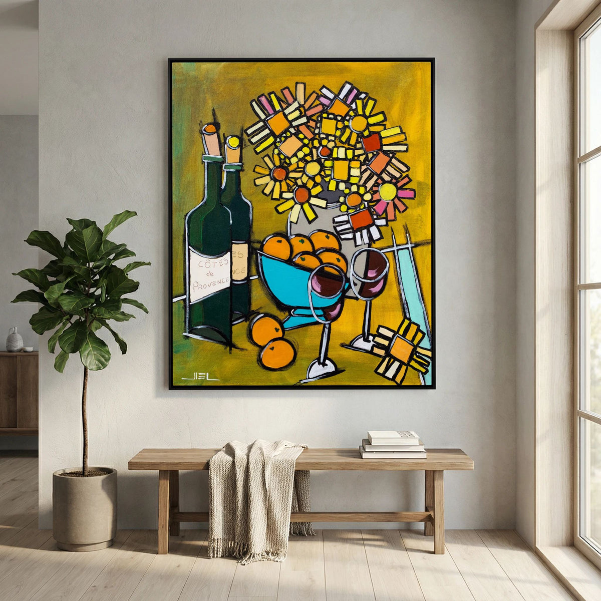 Country Bouquet with Oranges and Côtes de Provence