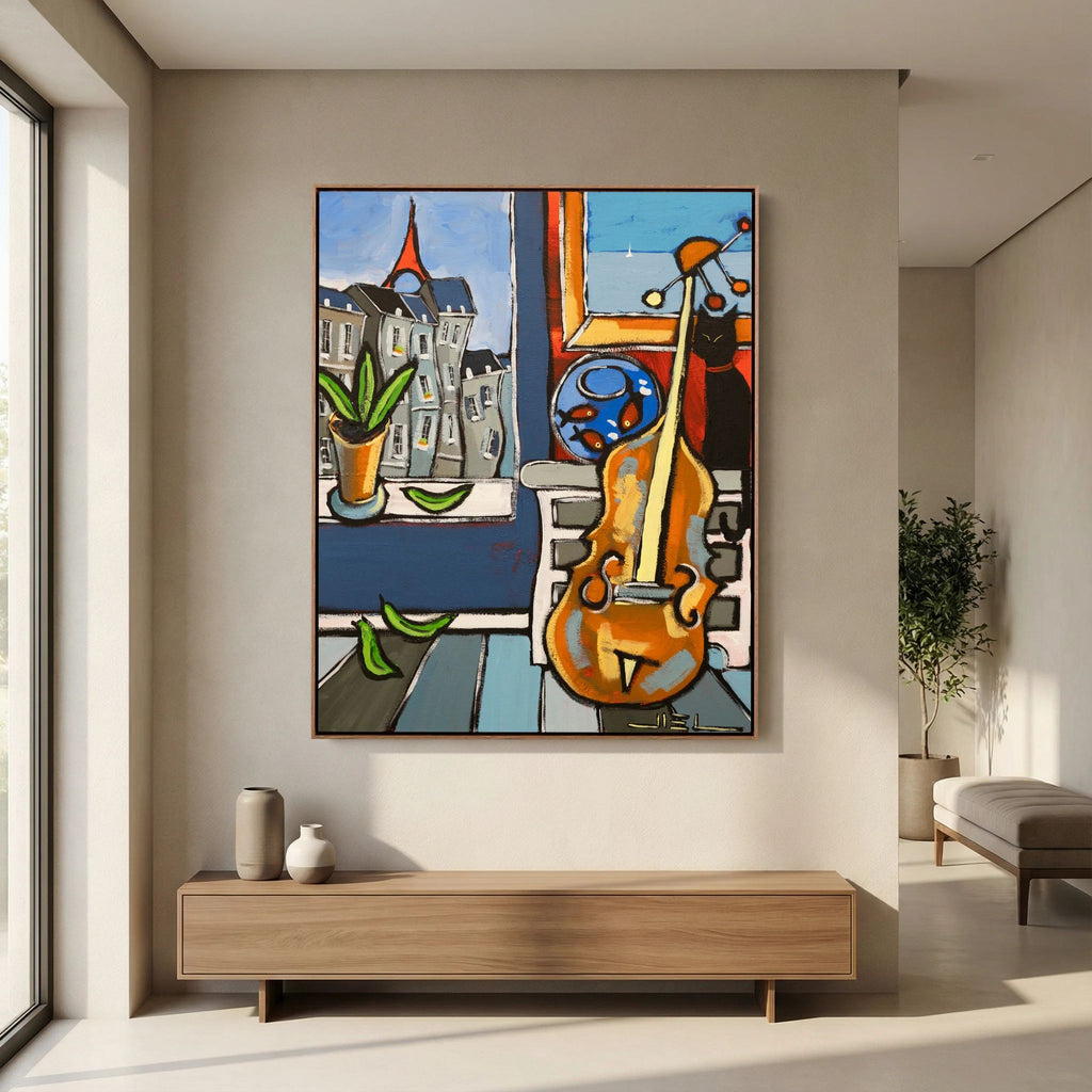 Black Cat with a Cello and Matisse’s Goldfish in Paris.
