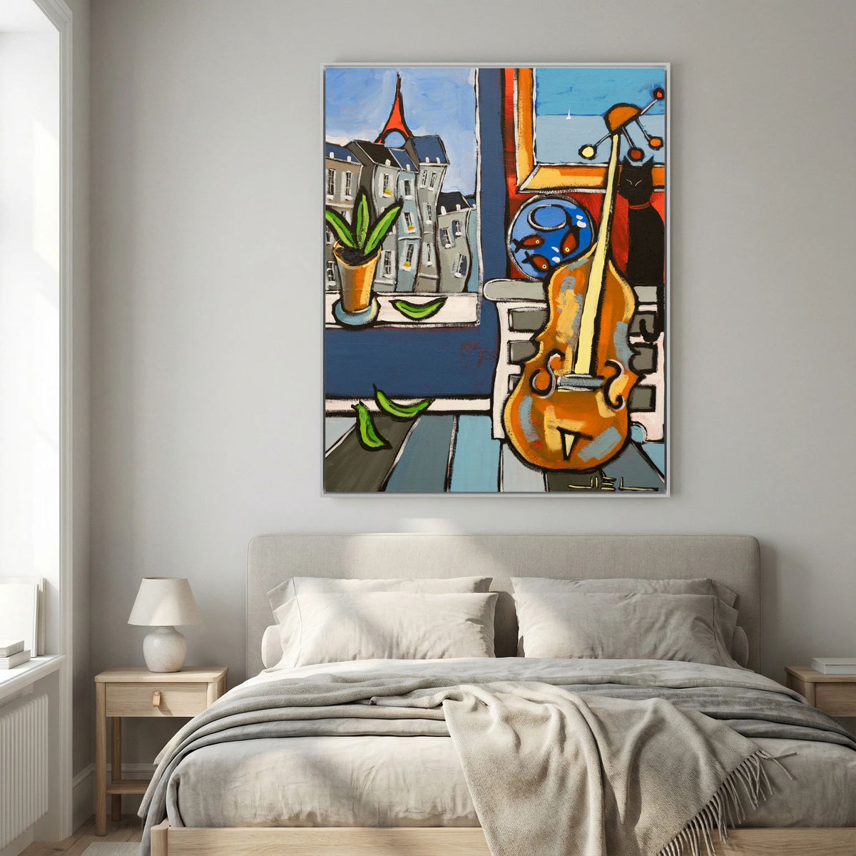 Black Cat with a Cello and Matisse’s Goldfish in Paris.