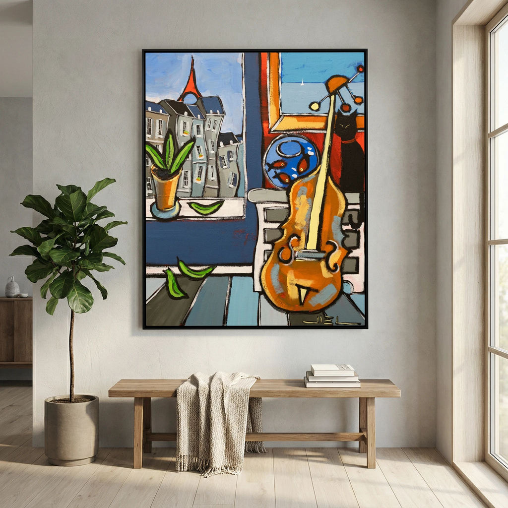 Black Cat with a Cello and Matisse’s Goldfish in Paris.