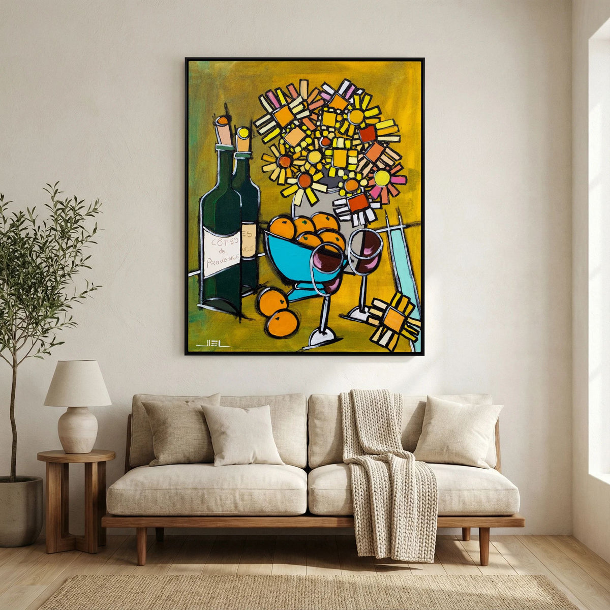 Country Bouquet with Oranges and Côtes de Provence