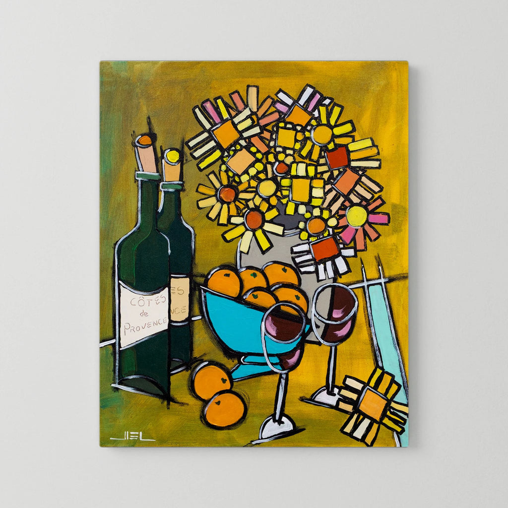 Country Bouquet with Oranges and Côtes de Provence