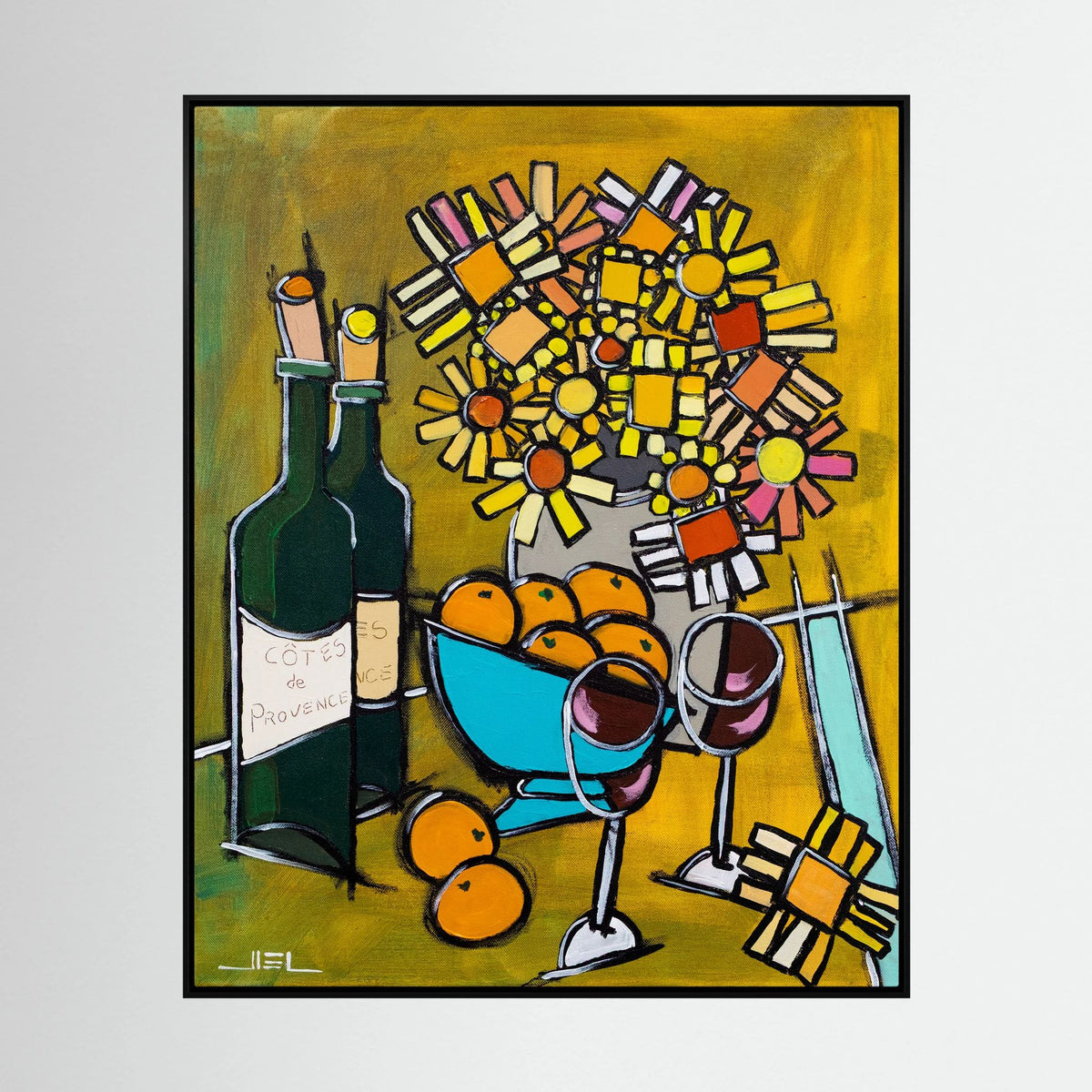 Country Bouquet with Oranges and Côtes de Provence