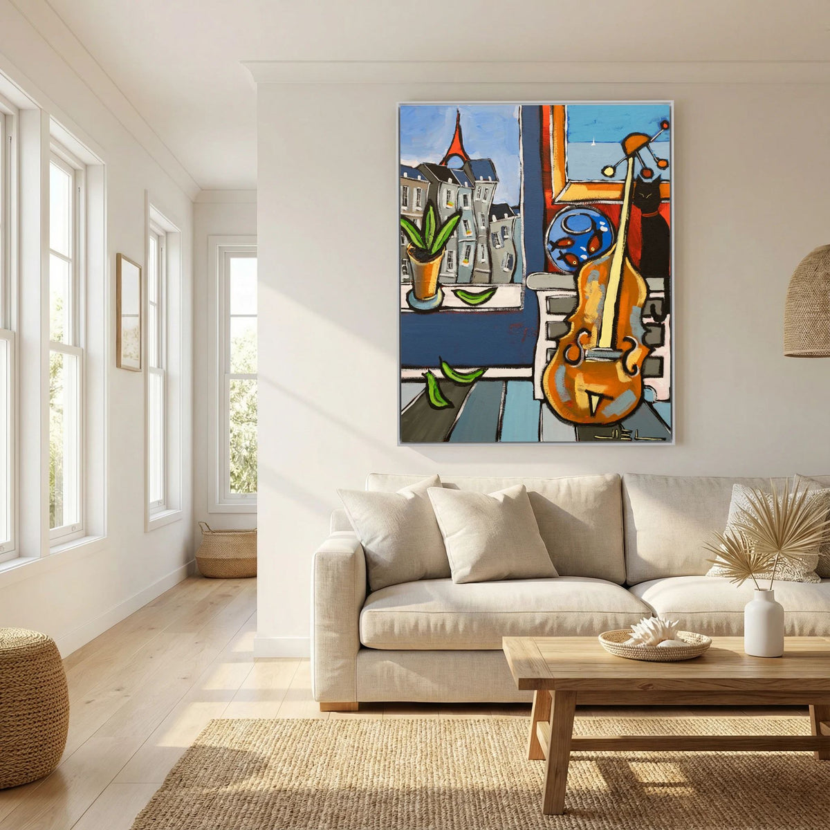 Black Cat with a Cello and Matisse’s Goldfish in Paris.