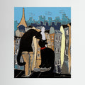 Black Cat and his Pretty on Paris Rooftops