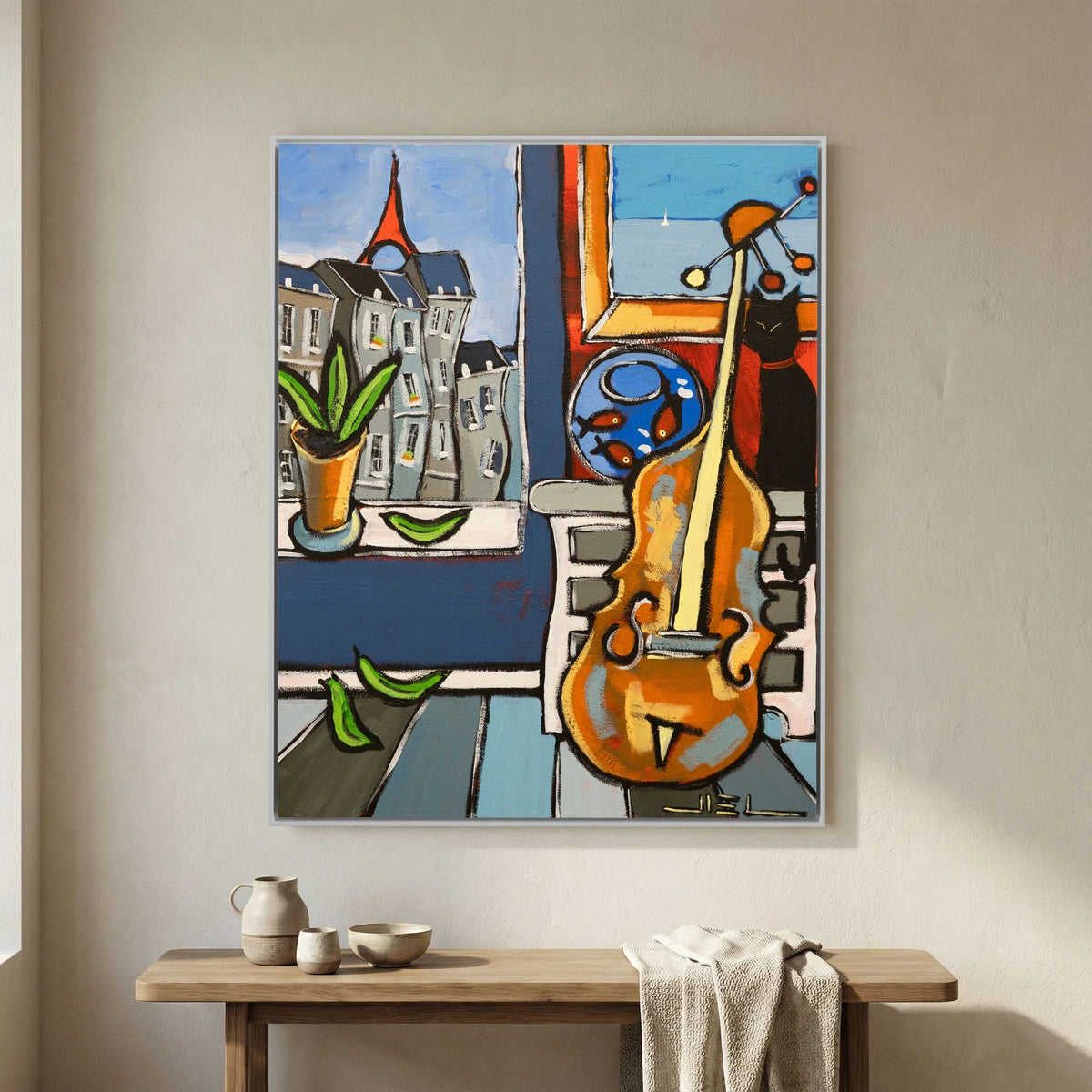 Black Cat with a Cello and Matisse’s Goldfish in Paris.