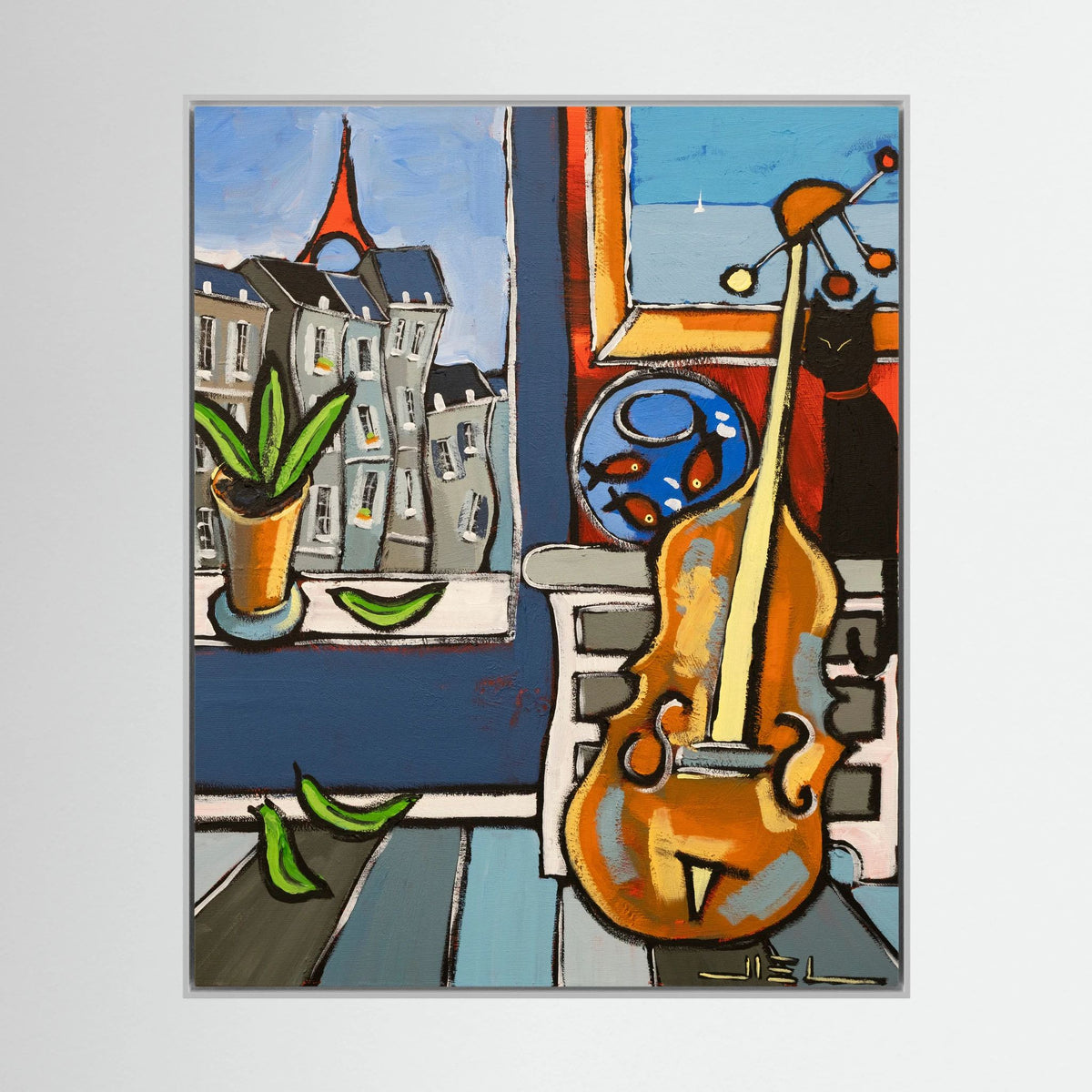 Black Cat with a Cello and Matisse’s Goldfish in Paris.