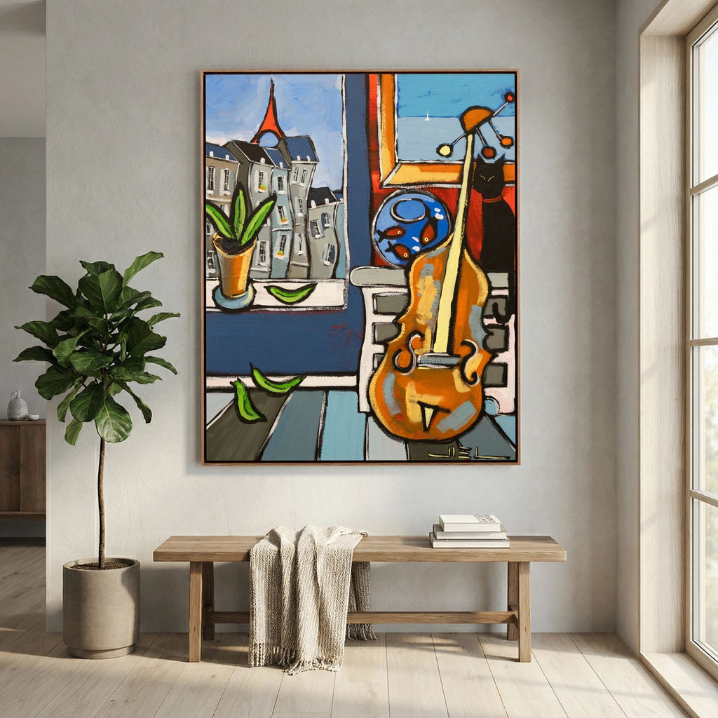 Black Cat with a Cello and Matisse’s Goldfish in Paris.