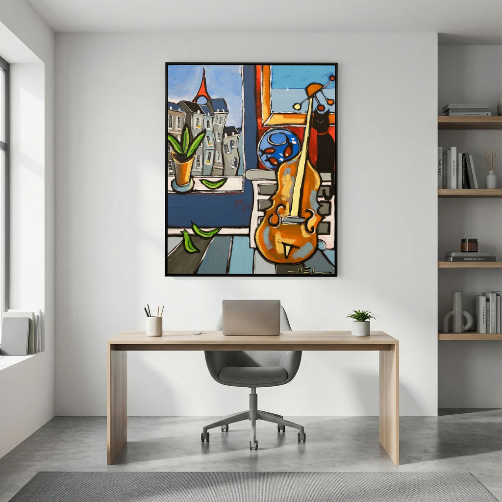 Black Cat with a Cello and Matisse’s Goldfish in Paris.