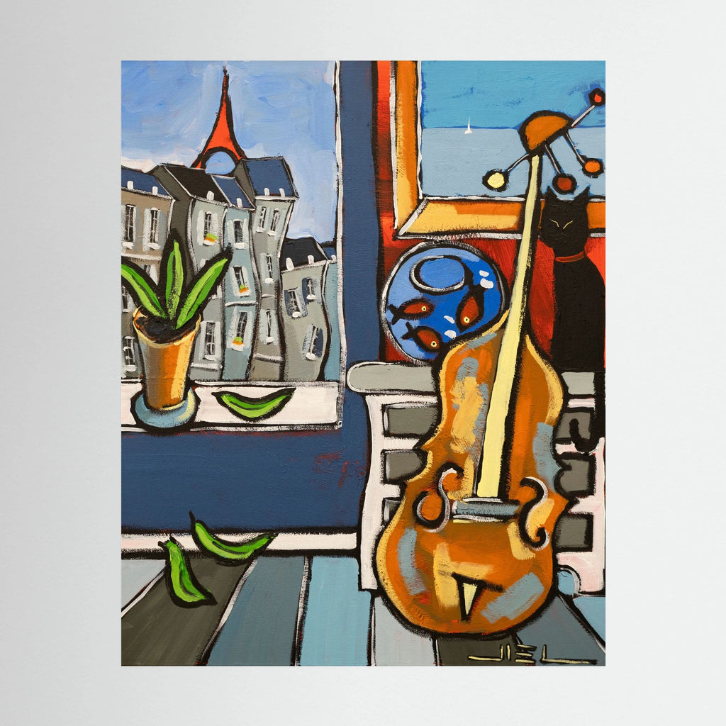 Black Cat with a Cello and Matisse’s Goldfish in Paris.