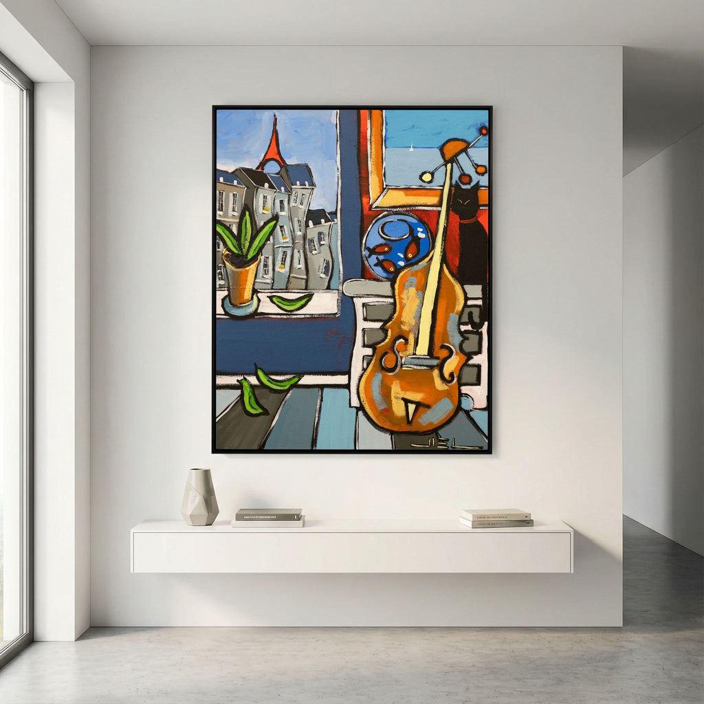 Black Cat with a Cello and Matisse’s Goldfish in Paris.