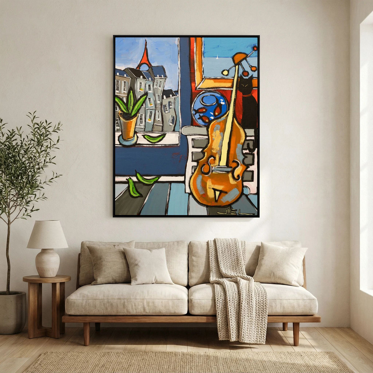 Black Cat with a Cello and Matisse’s Goldfish in Paris.