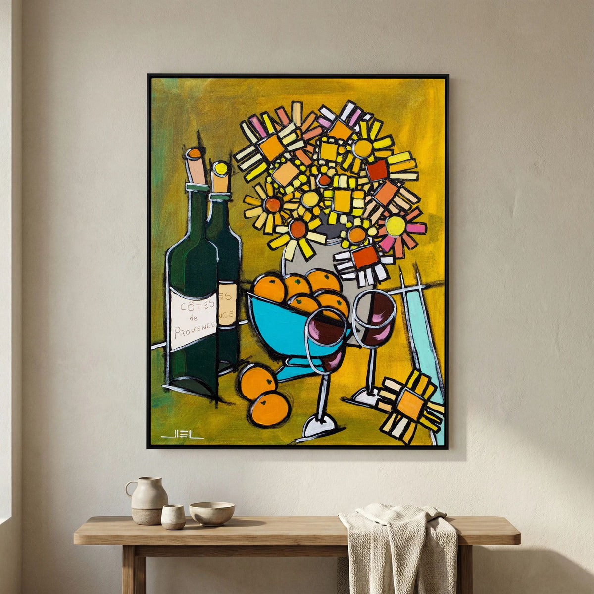 Country Bouquet with Oranges and Côtes de Provence